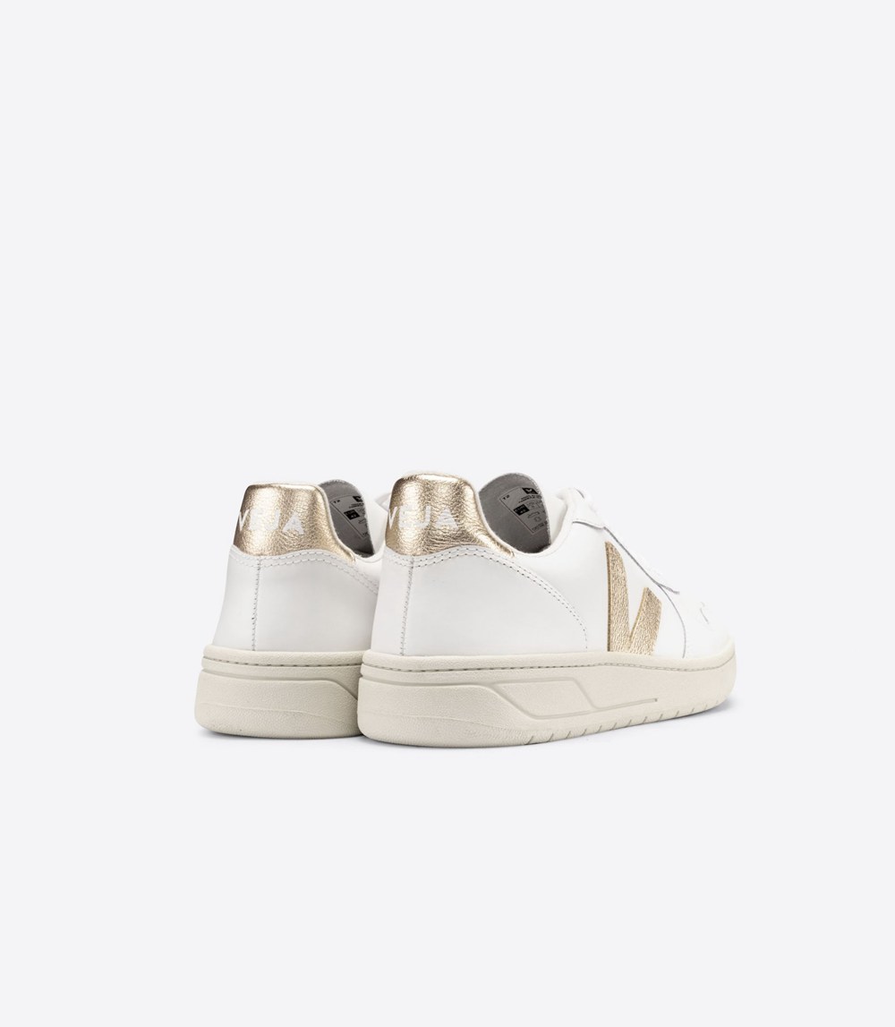 Veja Trainers Womens White - V-10 Leather - SROH-06847